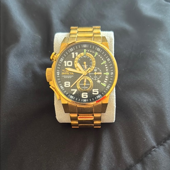 Invicta Gold Chronograph Watch